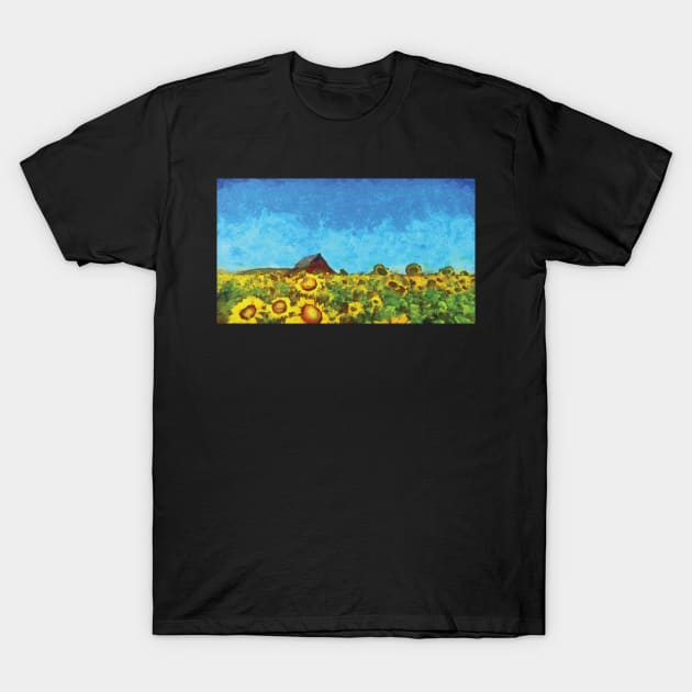 Sunflowers field T-Shirt by Ryan Rad